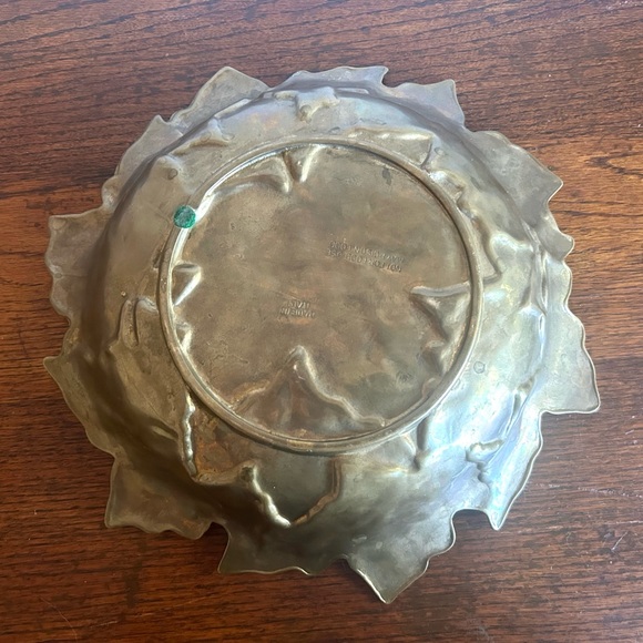 VTG Italian Solid Brass Maple Leaf Decorative Bowl MCM , Academia, Fall, Cottage - Picture 5 of 7
